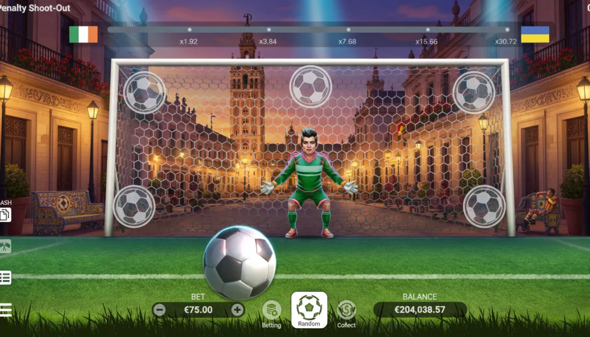Penalty Shoot Out es un juego arcade deportivo donde cualquiera puede convertirse en jugador de fútbol profesional
